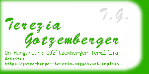 terezia gotzemberger business card